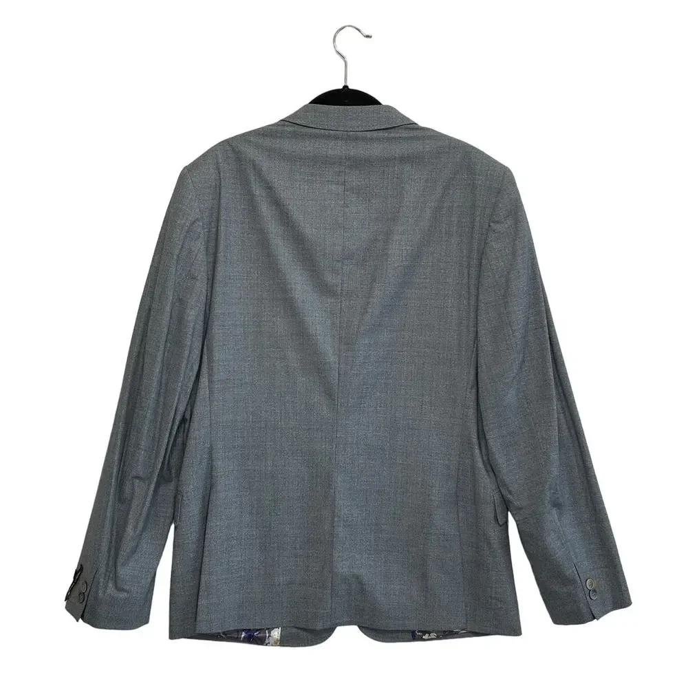 Ted Baker Pashion Marl Jacket NWT Men's Sz 40R Blue-Gray Virgin Wool Luxury